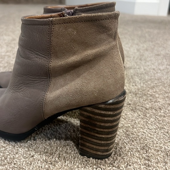 Hispanitas Taupe Leather Boots Size 38 - Picture 2 of 5